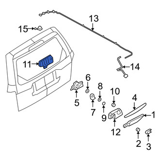 Mercury OE - Inner Liftgate Glass Handle Seal