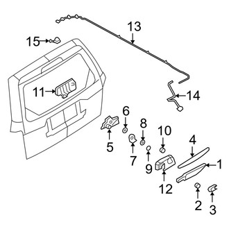 Mercury OE - Lift Gate - Wiper & Washer Components