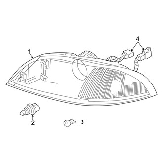 Mercury OE - Front Lamps - Headlamp Components