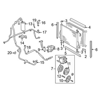 Mercury OE - Air Conditioner & Heater - Condenser, Compressor & Lines