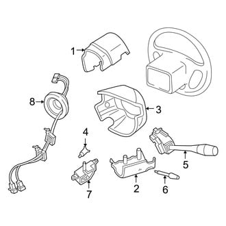 Mercury OE - Steering Column - Shroud, Switches & Levers (Base / Premier)