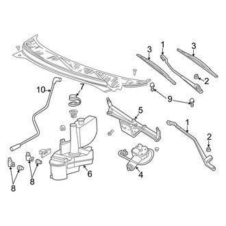 Mercury OE - Windshield - Wiper & Washer Components (Base / Premier)