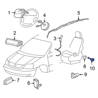 Mercury OE - Front Air Bag Side Curtain Delete Resistor