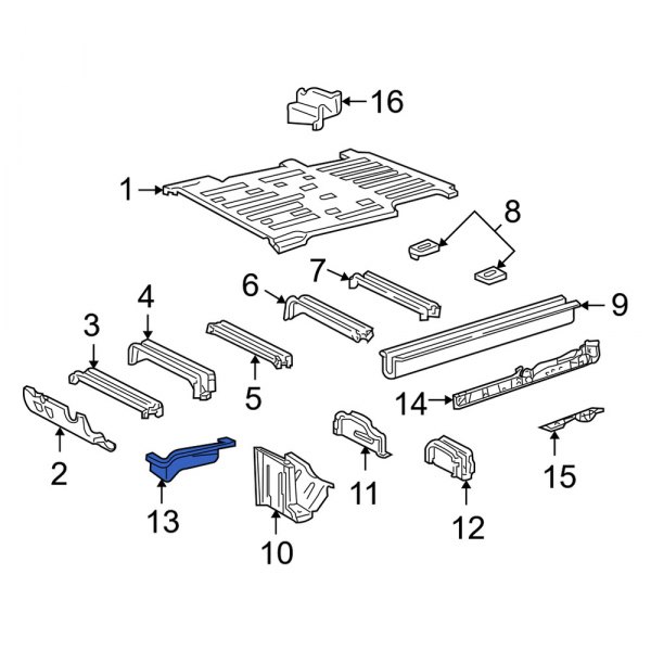 Parking Brake Pedal Assembly Bracket