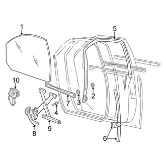 Mercury OE - Front Door - Glass & Hardware
