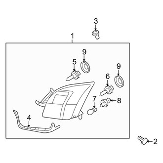 Mercury OE - Front Lamps - Headlamp Components
