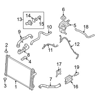 Mercury OE - Cooling - Radiator & Components (2.3L)