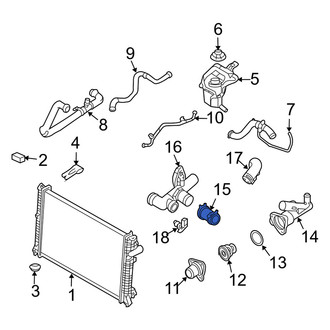 Mercury OE - Upper Radiator Coolant Hose