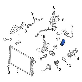 Mercury OE - Upper Radiator Coolant Hose