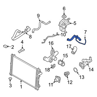 Mercury OE - Upper Radiator Coolant Hose