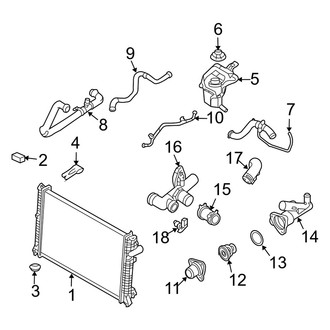 Mercury OE - Cooling - Radiator & Components (3.0L)