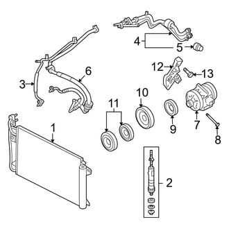 Mercury OE - Air Conditioner & Heater - Condenser, Compressor & Lines