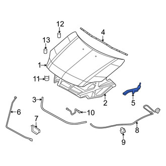 Mercury OE - Front Right Hood Hinge