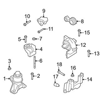 Mercury OE - Engine & Transmission Mounting (2.3L)