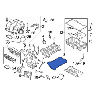 Mercury OE - Left Engine Valve Cover Gasket