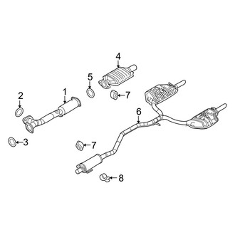 Mercury OE - Exhaust System - Exhaust Components (FWD 3.0L)