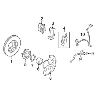 Mercury OE - Front Suspension - Brake Components