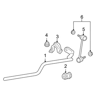 Mercury OE - Front Suspension - Stabilizer Bar & Components