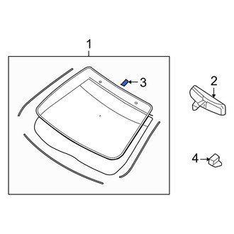 Mercury OE - Interior Rear View Mirror Bracket