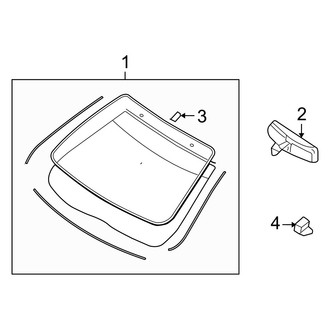 Mercury OE - Windshield - Glass