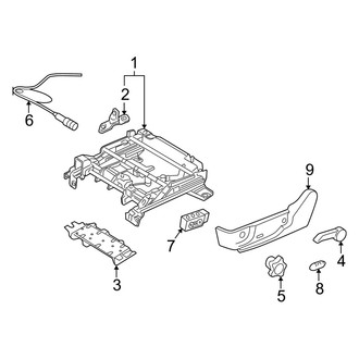 Mercury OE - Seats & Tracks - Tracks & Components (Driver Side Power Seat)