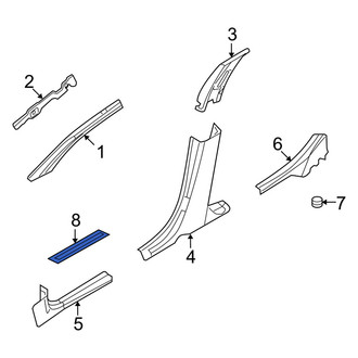 Mercury OE - Front Door Trim Sill Plate Insert
