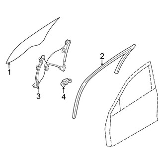 Mercury OE - Front Door - Glass & Hardware
