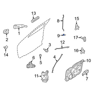 Mercury OE - Door Lock Operating Rod Bushing
