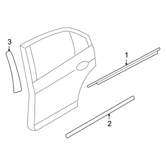 Mercury OE - Rear Door - Exterior Trim