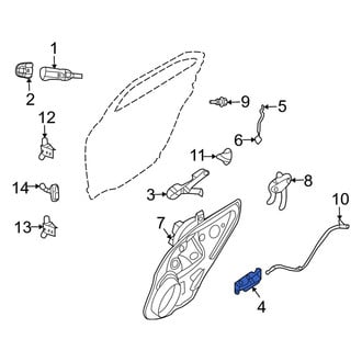 Mercury OE - Rear Left Inner Interior Door Handle