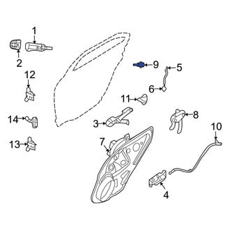 Mercury OE - Door Lock Operating Rod Bushing