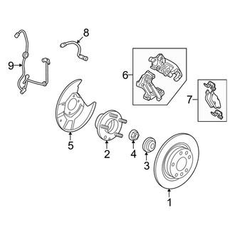 Mercury OE - Rear Suspension - Brake Components
