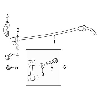 Mercury OE - Rear Suspension - Stabilizer Bar & Components (FWD)