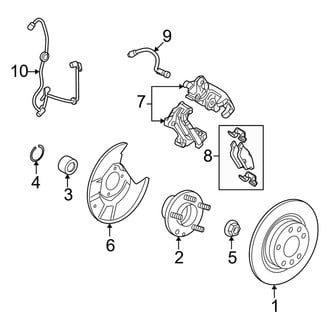 Mercury OE - Rear Suspension - Brake Components (AWD)