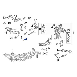 Mercury OE - Upper Suspension Shock Absorber Bolt