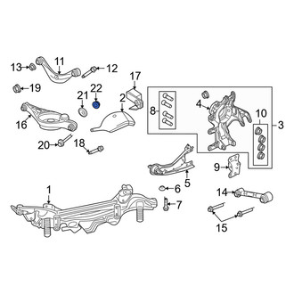 Mercury OE - Rear Lower Suspension Control Arm Nut