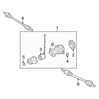 Mercury OE - Rear Suspension - Axle & Differential (AWD 3.0L)