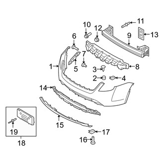 Mercury OE - Front Bumper - Bumper & Components (Flex / Gas)