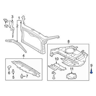 Mercury OE - Radiator Support Splash Shield Screw