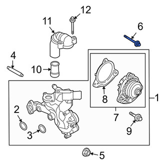 Mercury OE - Engine Coolant Thermostat Housing Bolt