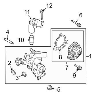 Mercury OE - Cooling - Water Pump (3.0L)
