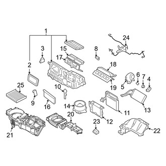 Mercury OE - Air Conditioner & Heater - Evaporator Components (W/O Dual A/C)