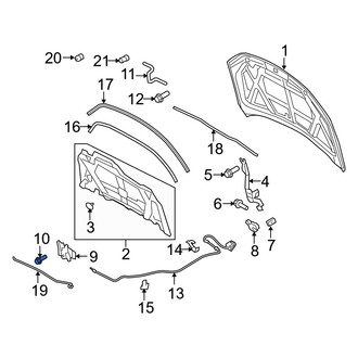 Mercury OE - Hood Latch Screw