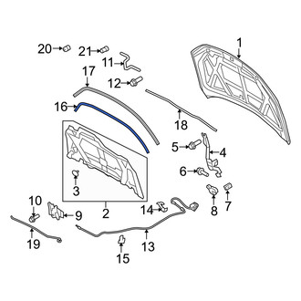 Mercury OE - Front Hood Seal