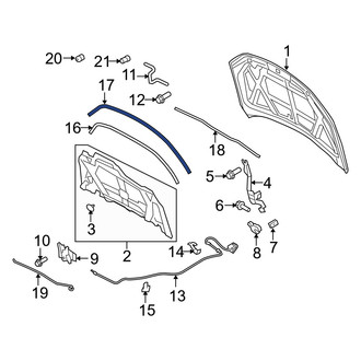 Mercury OE - Front Hood Seal