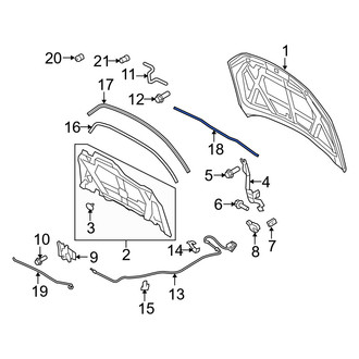 Mercury OE - Front Hood Seal