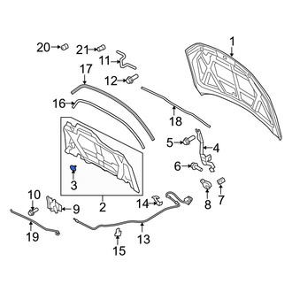 Mercury OE - Hood Insulation Pad Clip