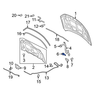 Mercury OE - Hood Hinge Bolt