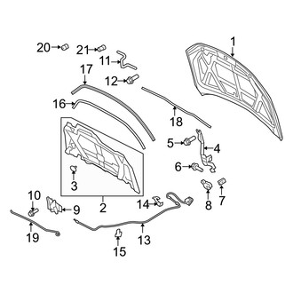 Mercury OE - Hood & Components (Flex / Gas)