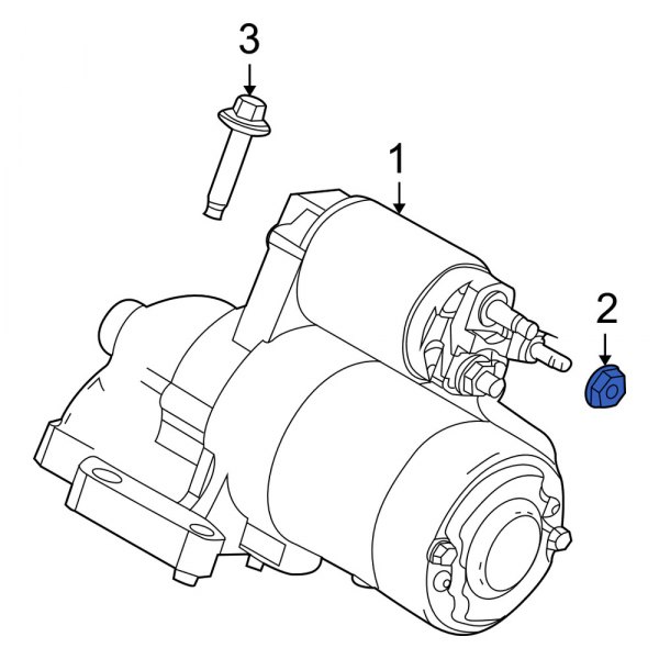 Mercury OE W706414S413 Starter Solenoid Nut